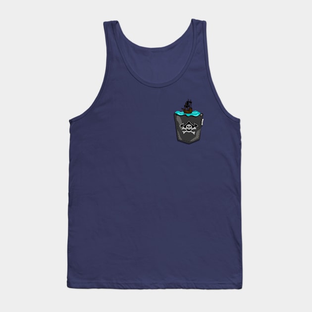 Pirates in my Pocket Tank Top by Fun Funky Designs